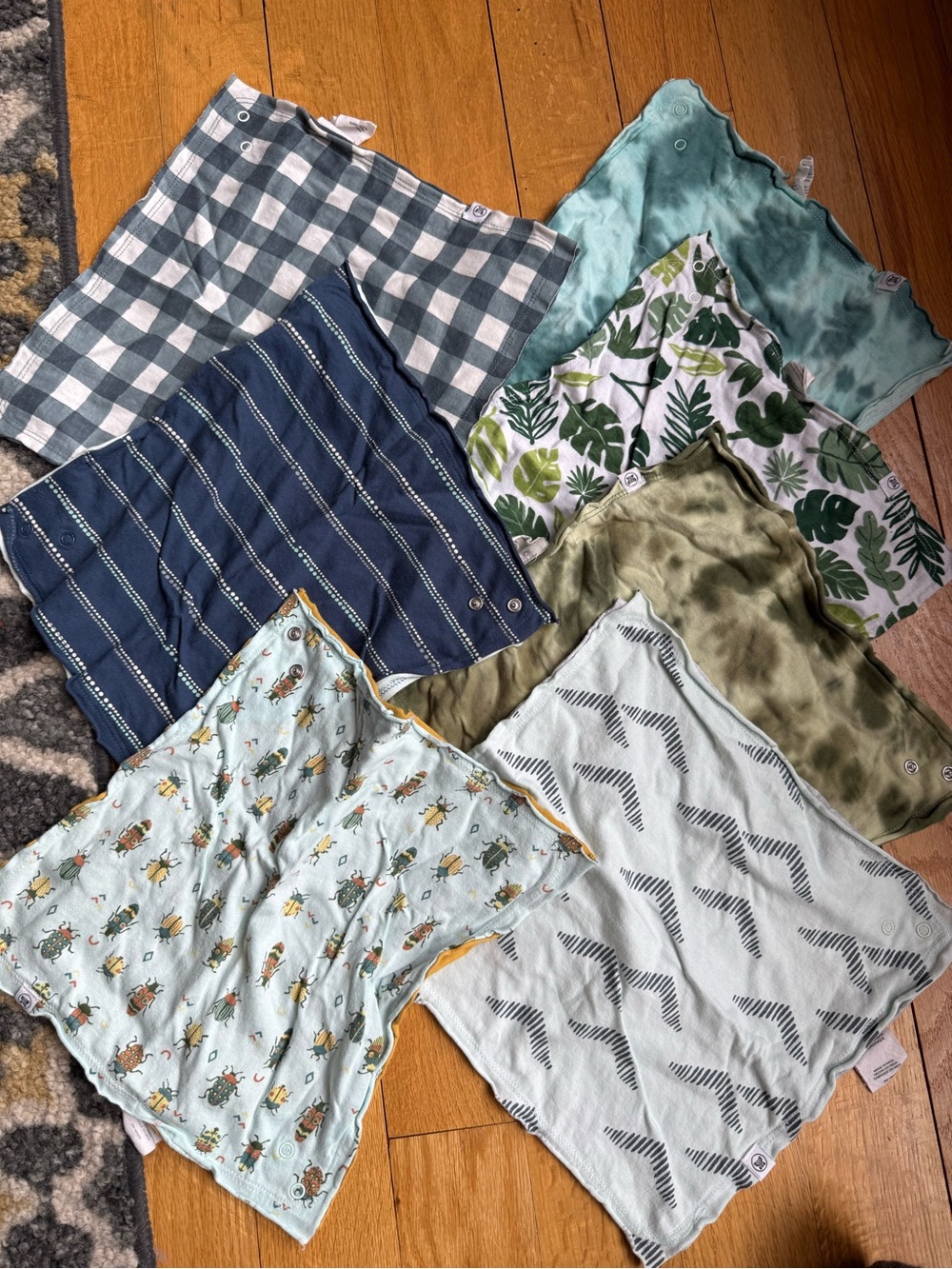 The Honest Company Multi-Pattern Bandana Baby Bibs - Organic Cotton